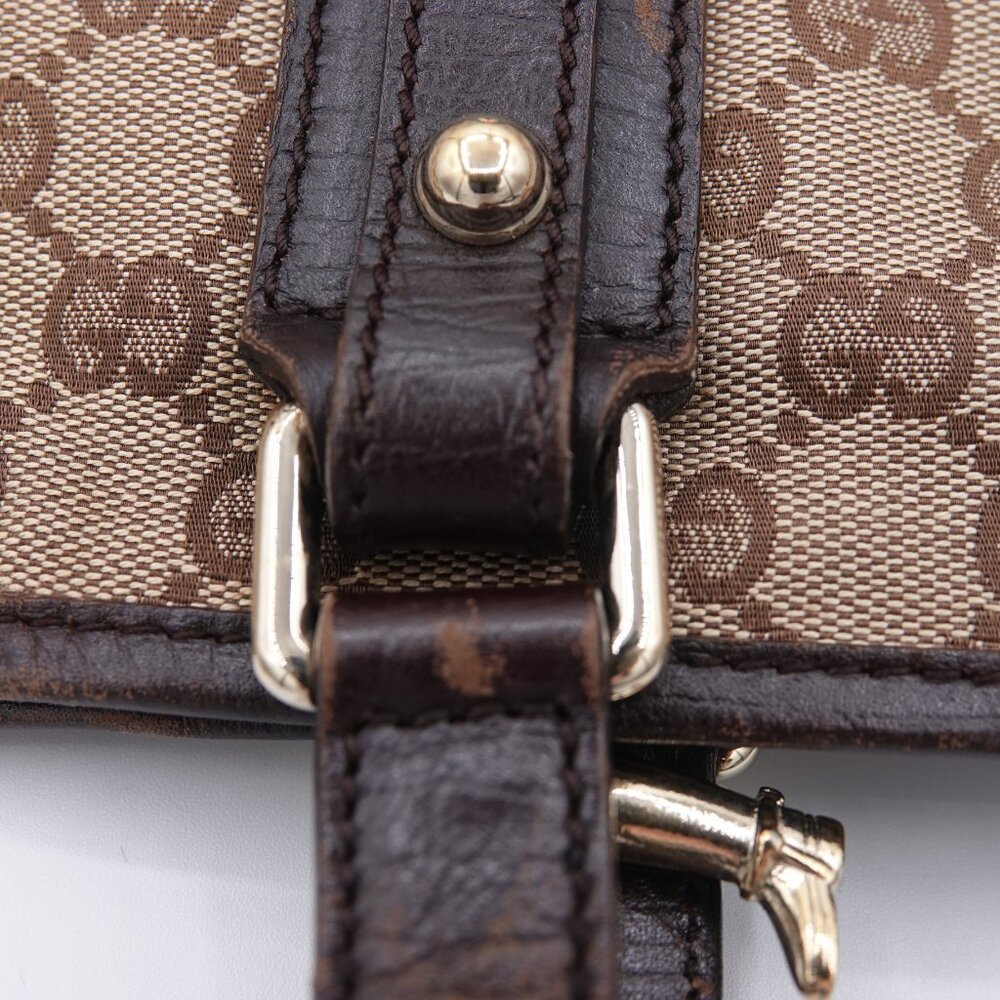 Gucci GG Canvas Jolicoeur Sherry Line Tote Brown - Picture 14 of 16